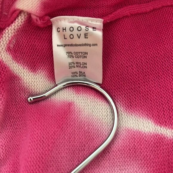 NWT GENERATION LOVE Anna Tie Dye Knit Jogger In Pink & White Size S - Picture 9 of 12